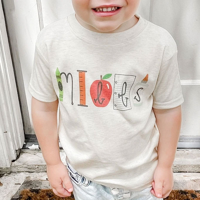 Kids back to school shirt personalized Tshirt