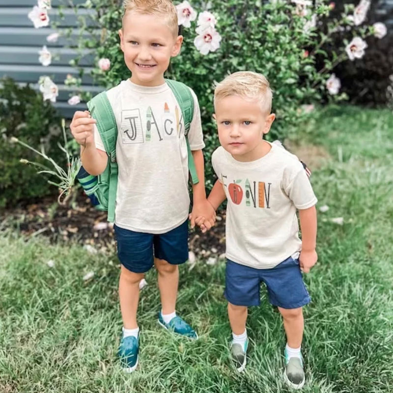 Kids back to school shirt personalized Tshirt
