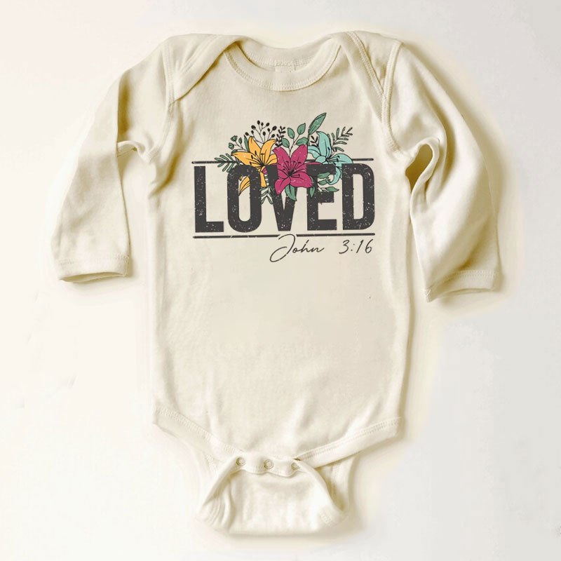 Loved Baby Bodysuit - Boho Religious Bodysuit