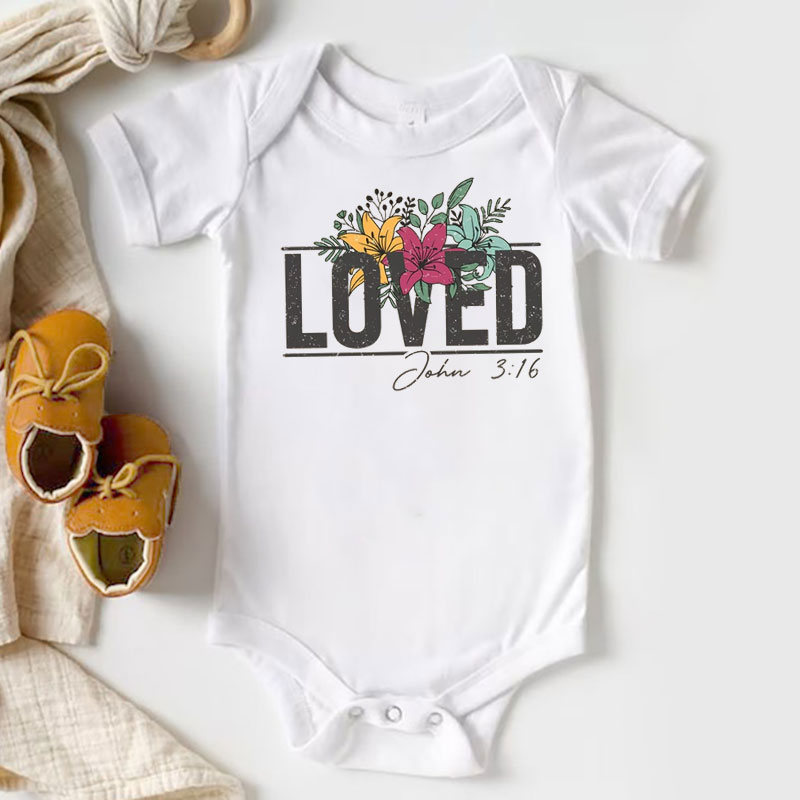 Loved Baby Bodysuit - Boho Religious Bodysuit