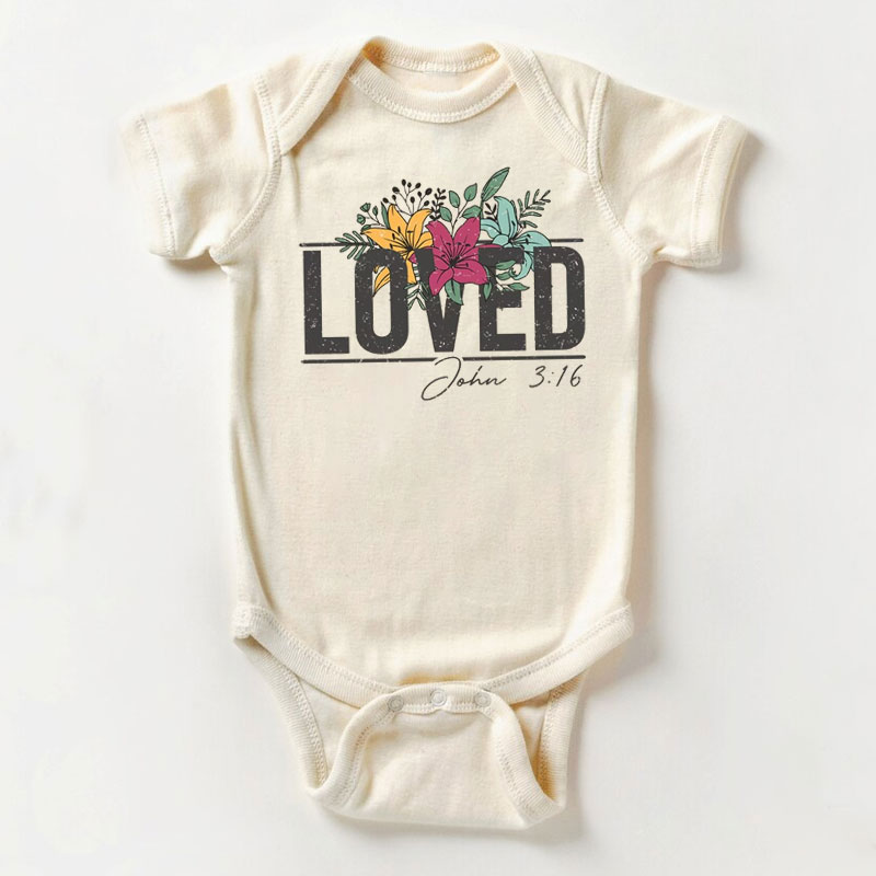 Loved Baby Bodysuit - Boho Religious Bodysuit