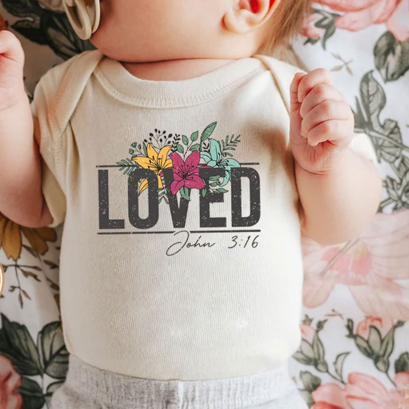 Loved Baby Bodysuit - Boho Religious Bodysuit