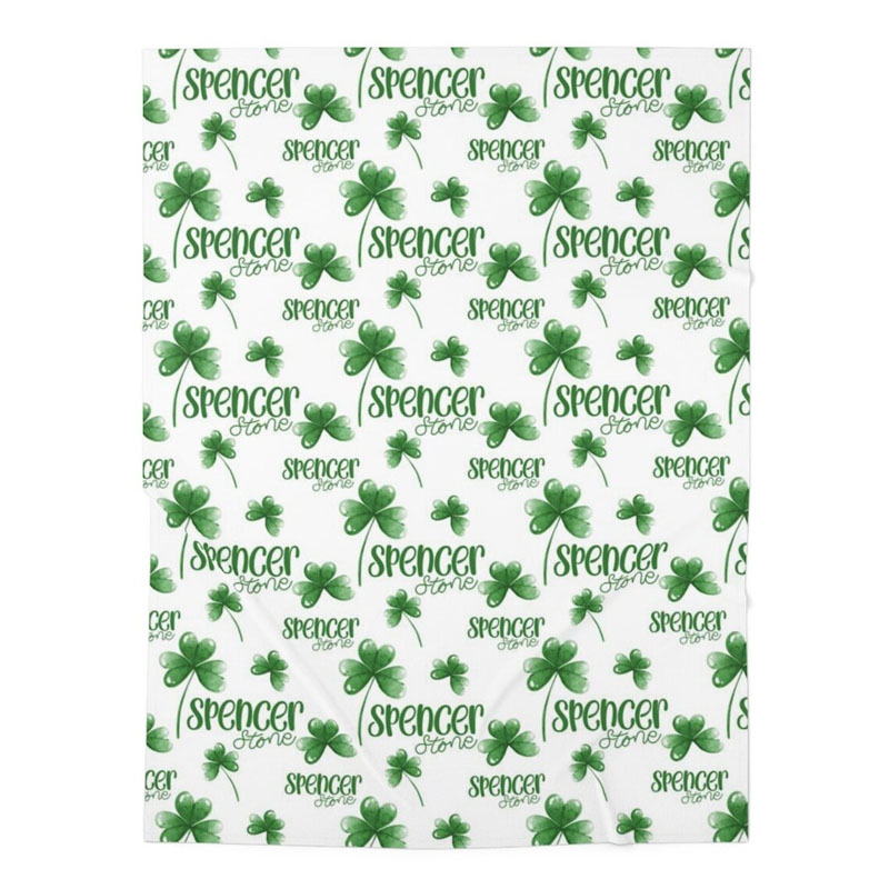 Lucky Shamrock Swaddle St Patrick's Blanket