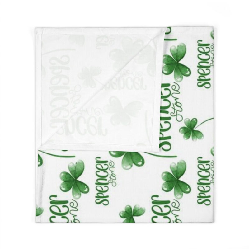 Lucky Shamrock Swaddle St Patrick's Blanket