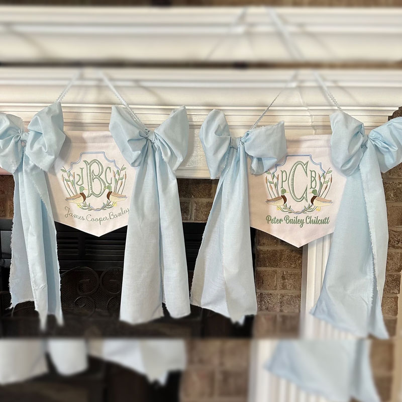 Mallard Duck Baby Banner Birth Announcement