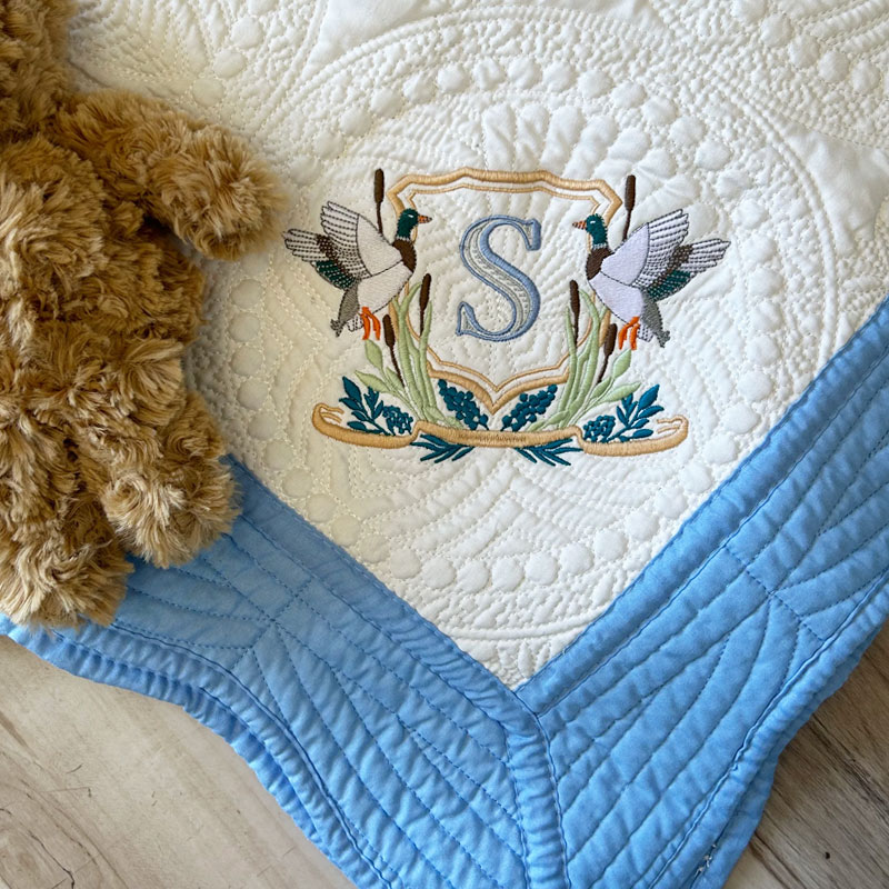 Personalized Baby Quilt, Embroidered Baby Quilt, Monogrammed Baby Quilt, Baby Shower Gift,Heirloom Baby gift, Heirloom Baby authentic Quilt