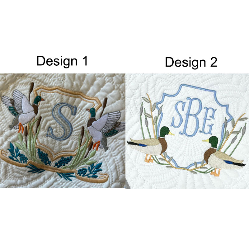 Mallard Duck Embroidered Heirloom Quilt