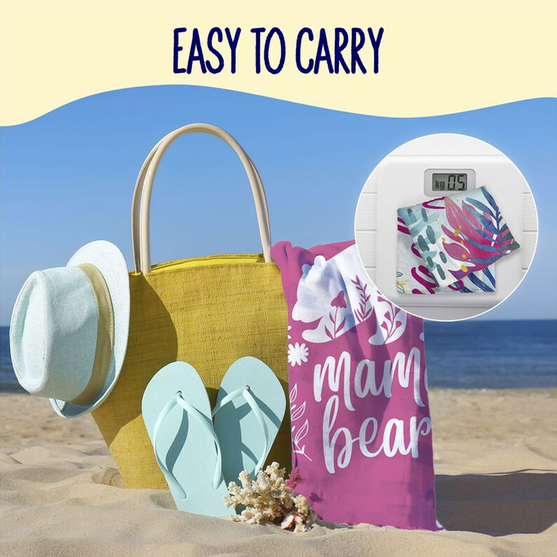 Mama Bear Towel Mom Custom Beach Towel