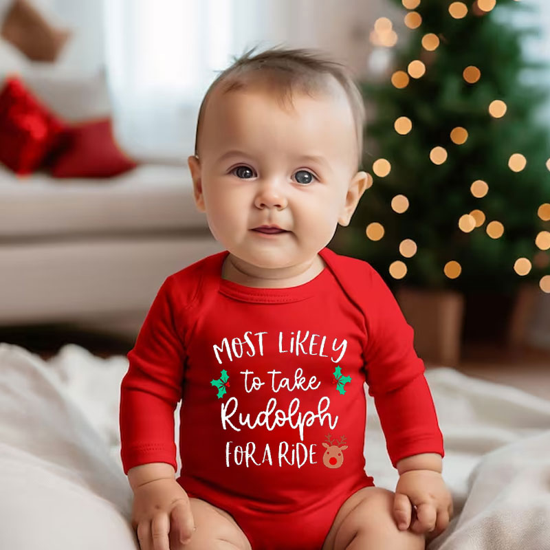 [Baby Bodysuit] Matching Family Christmas Shirts Most Likely To Funny Group