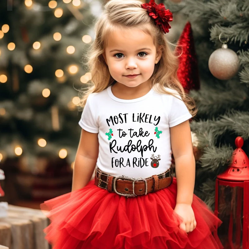 [Youth Shirt / 2-14 Years] Matching Family Christmas Shirts Most Likely To Funny Group