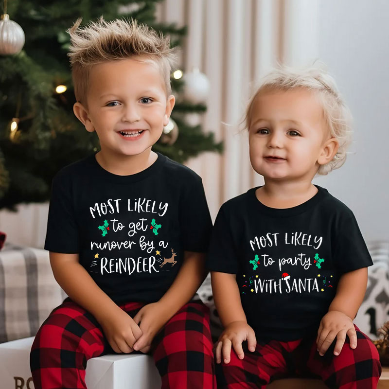 [Youth Shirt / 2-14 Years] Matching Family Christmas Shirts Most Likely To Funny Group