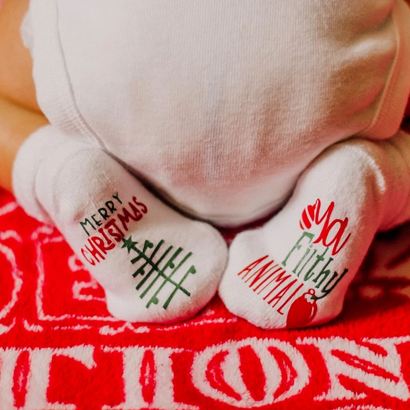 Merry Christmas ya Filthy Animal Socks