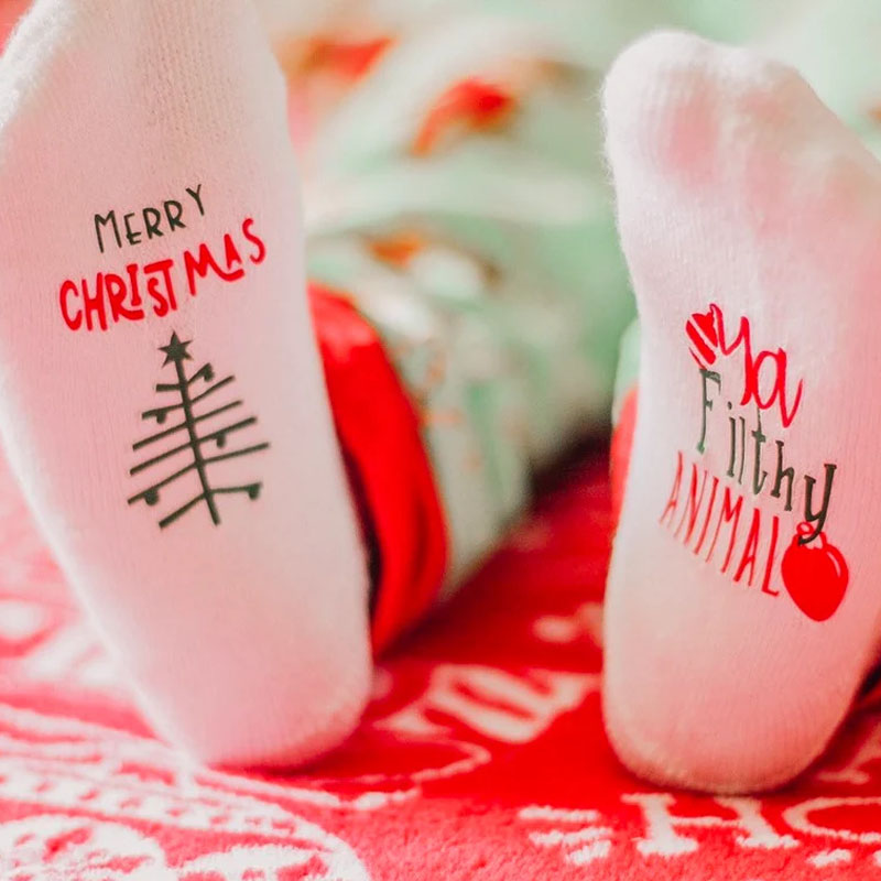 Merry Christmas ya Filthy Animal Socks