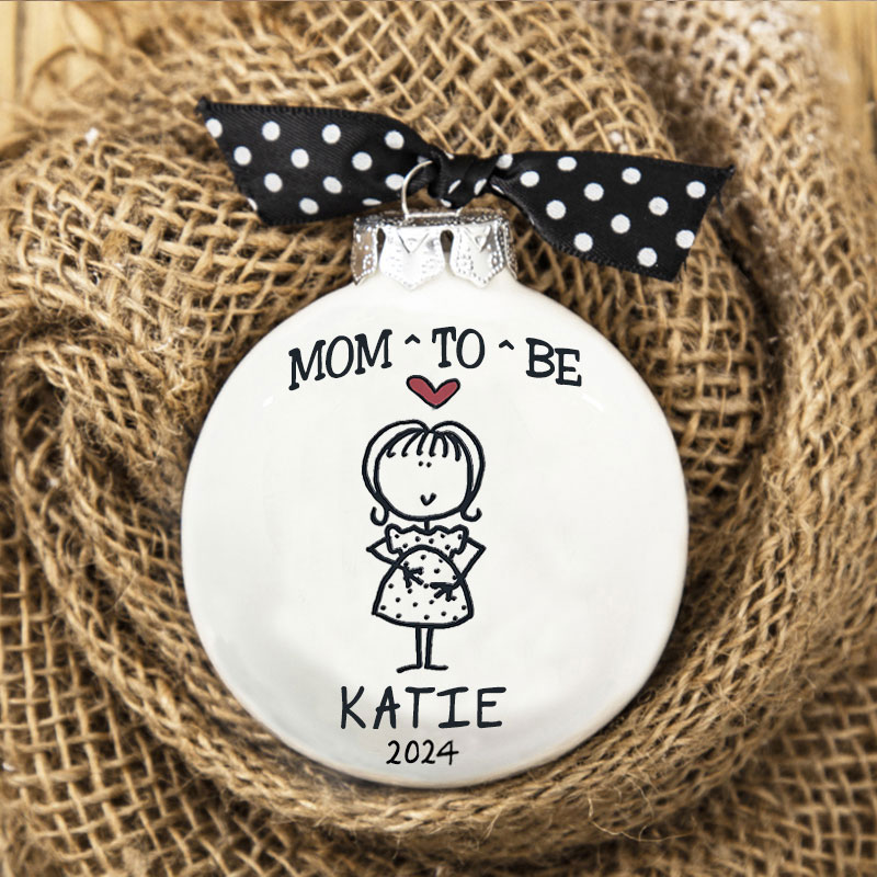 Mom To Be First Christmas Ornament Pregnancy Announcement
