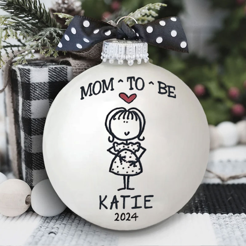 Mom To Be First Christmas Ornament Pregnancy Announcement