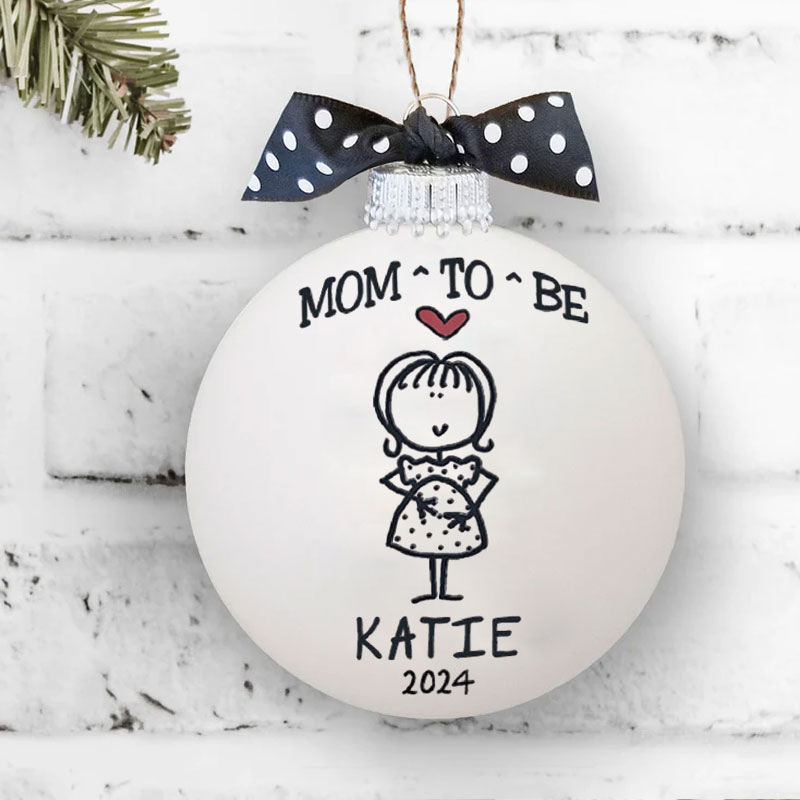 Mom To Be First Christmas Ornament Pregnancy Announcement