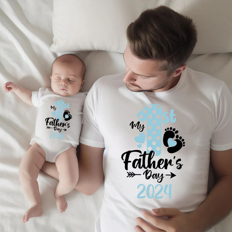 [Baby Bodysuit]My 1st Fathers Day 2024 Baby Bodysuit