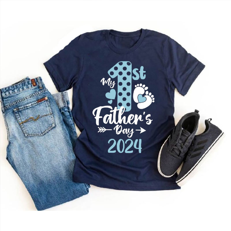 [Adult Tee]My 1st Fathers Day 2024 Shirt