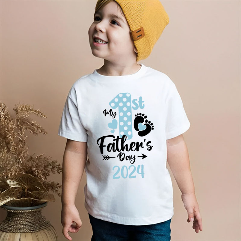 [Youth Shirt / 2-14 Years]My 1st Fathers Day 2024 Youth Shirt