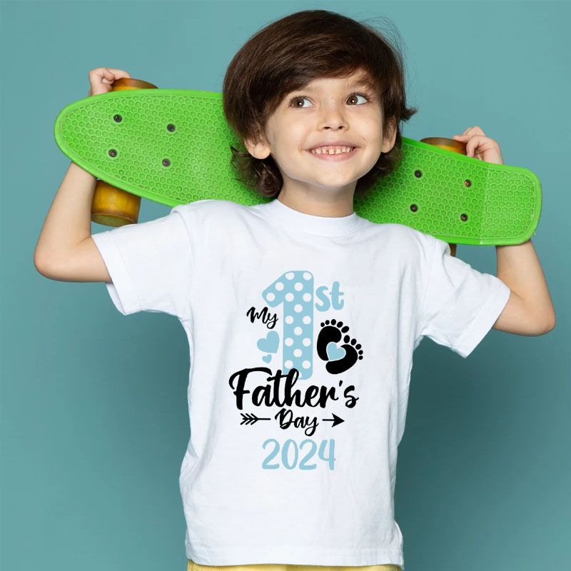 [Youth Shirt / 2-14 Years]My 1st Fathers Day 2024 Youth Shirt