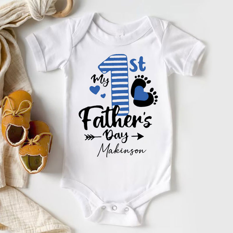 My 1st Fathers Day outfit baby Bodysuit