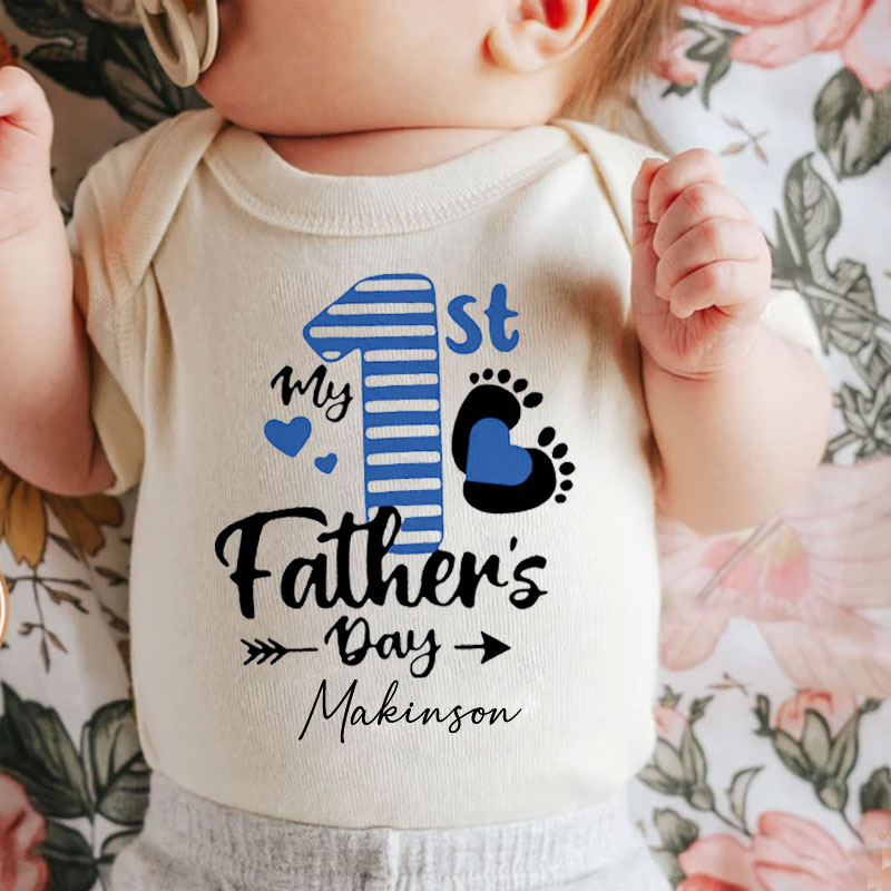 My 1st Fathers Day outfit baby Bodysuit