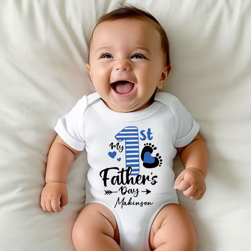 My 1st Fathers Day outfit baby Bodysuit