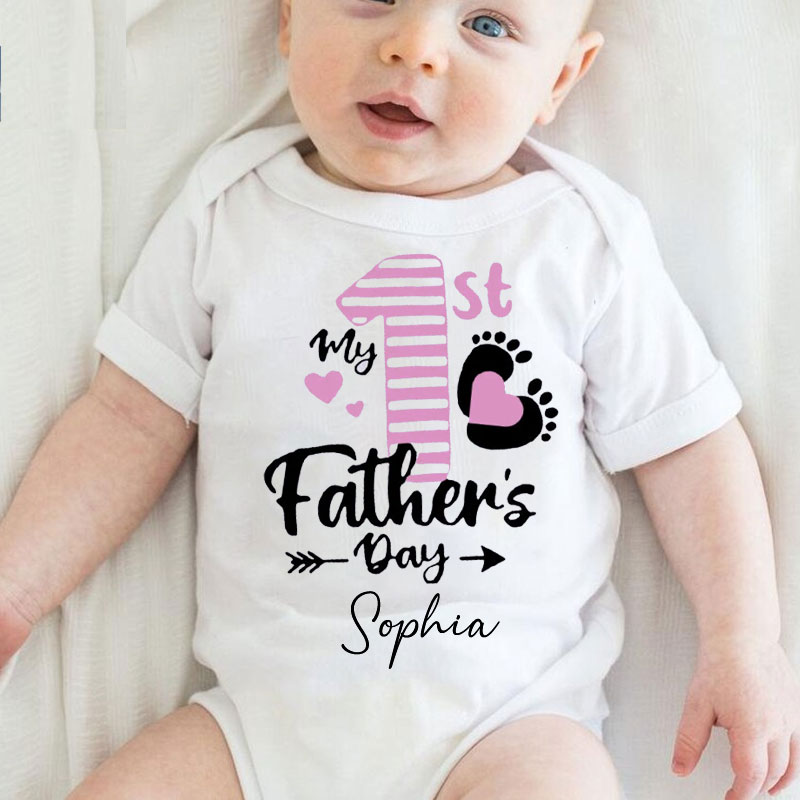 My 1st Fathers Day outfit baby Bodysuit