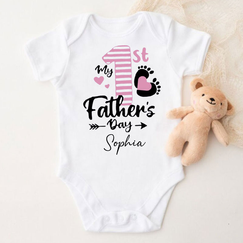 My 1st Fathers Day outfit baby Bodysuit