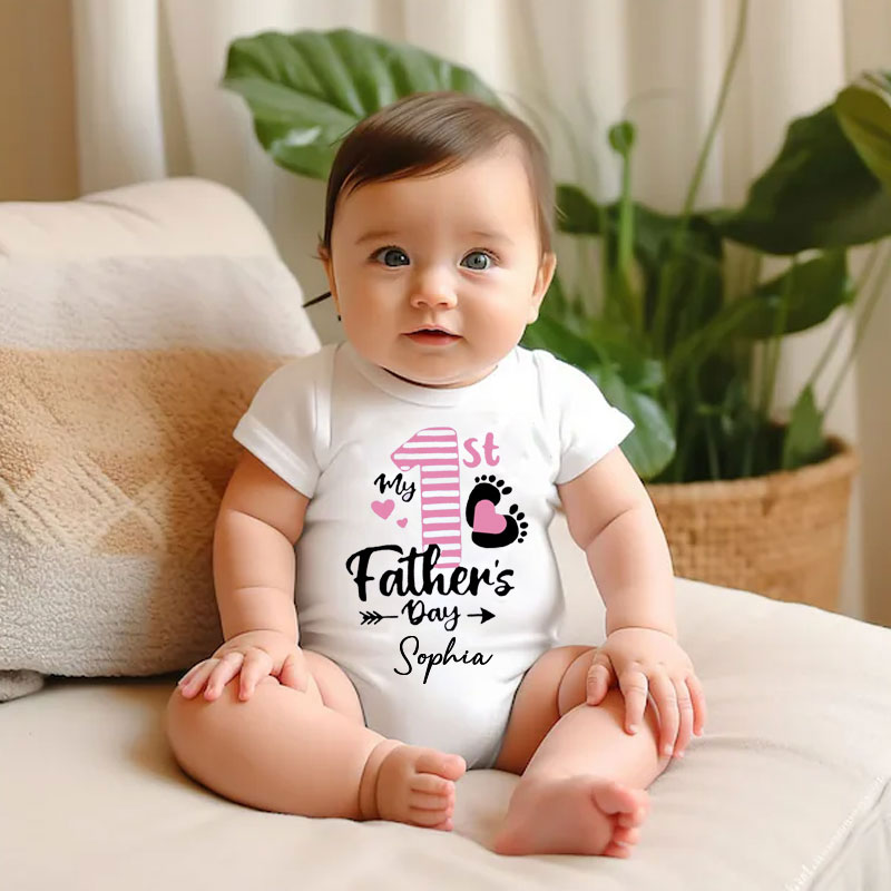 My 1st Fathers Day outfit baby Bodysuit