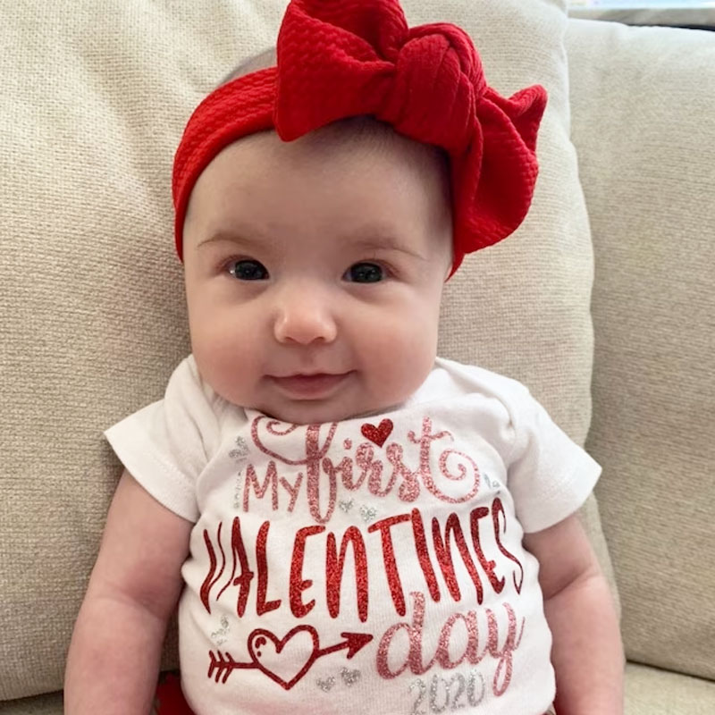 My First Valentines Day Baby Onesie