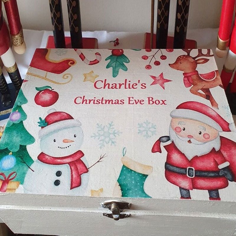 Nutcracker Wooden Decoupaged Christmas Eve Box