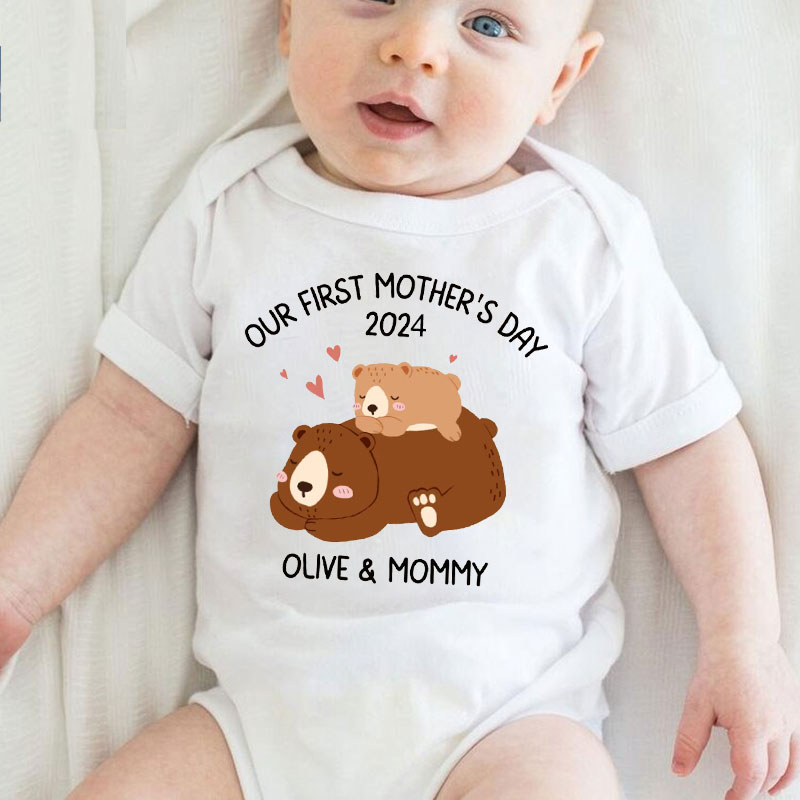 Our First Mother's Day Baby Onesies