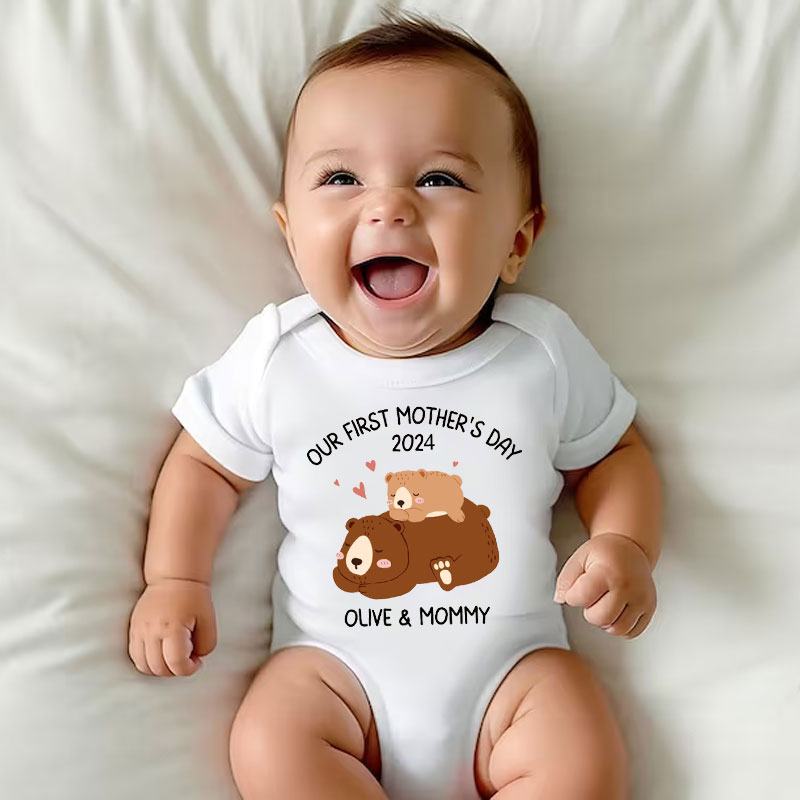 Our First Mother's Day Baby Onesies