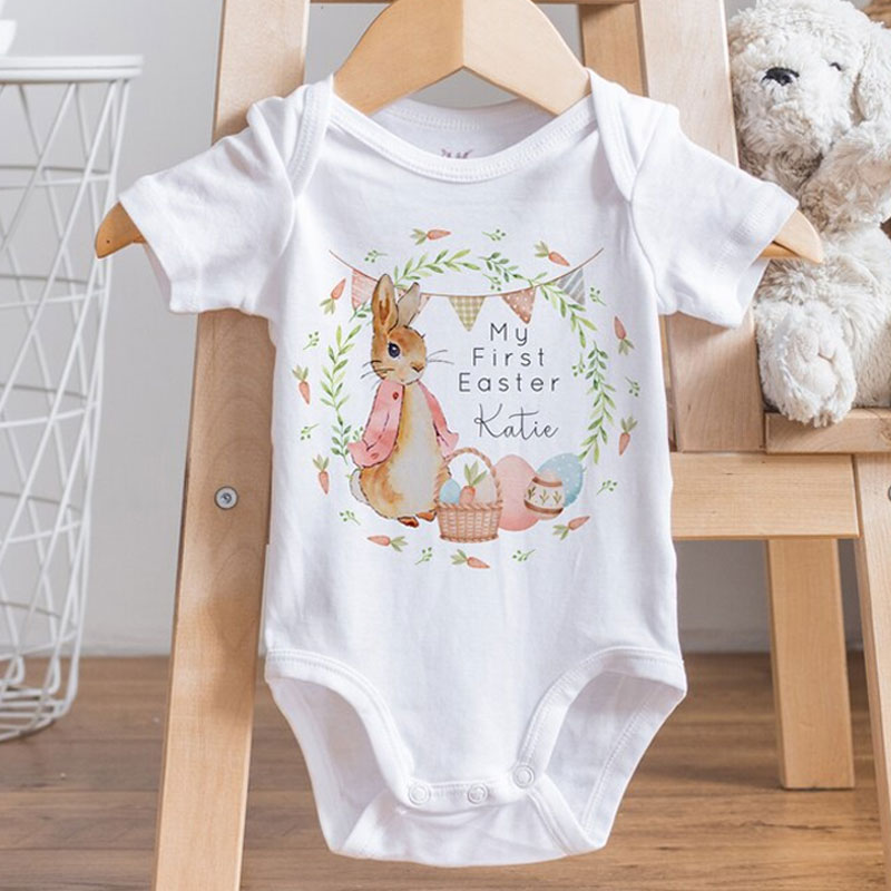 Personalised 1st Easter Bodysuit Easter Rabbit Vest