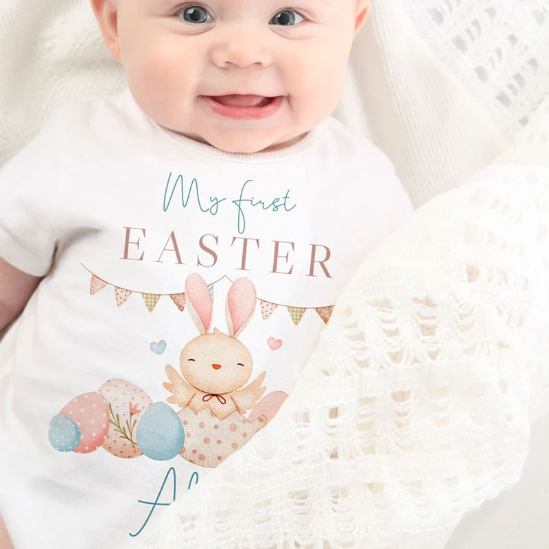 Personalised Baby 1st Easter Bodysuit Easter Gift