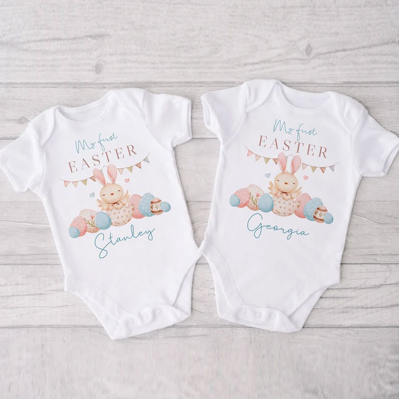 Personalised Baby 1st Easter Bodysuit Easter Gift