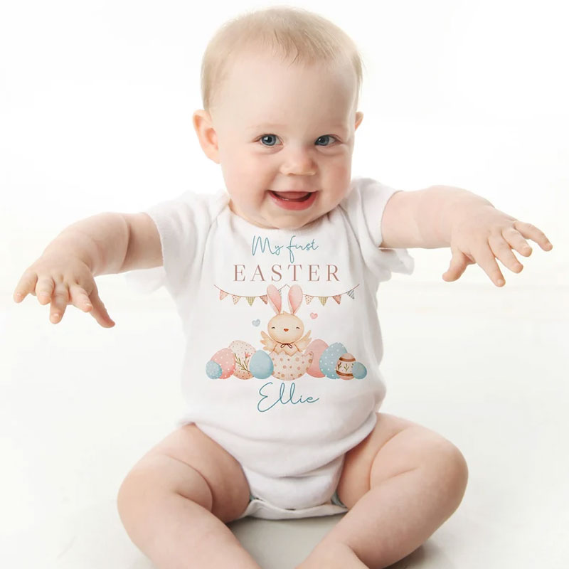 Personalised Baby 1st Easter Bodysuit Easter Gift