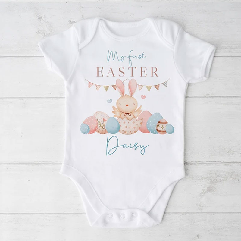 Personalised Baby 1st Easter Bodysuit Easter Gift
