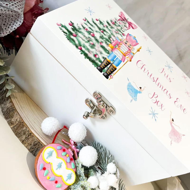 Personalised Boys Girls Christmas Eve Wooden Box