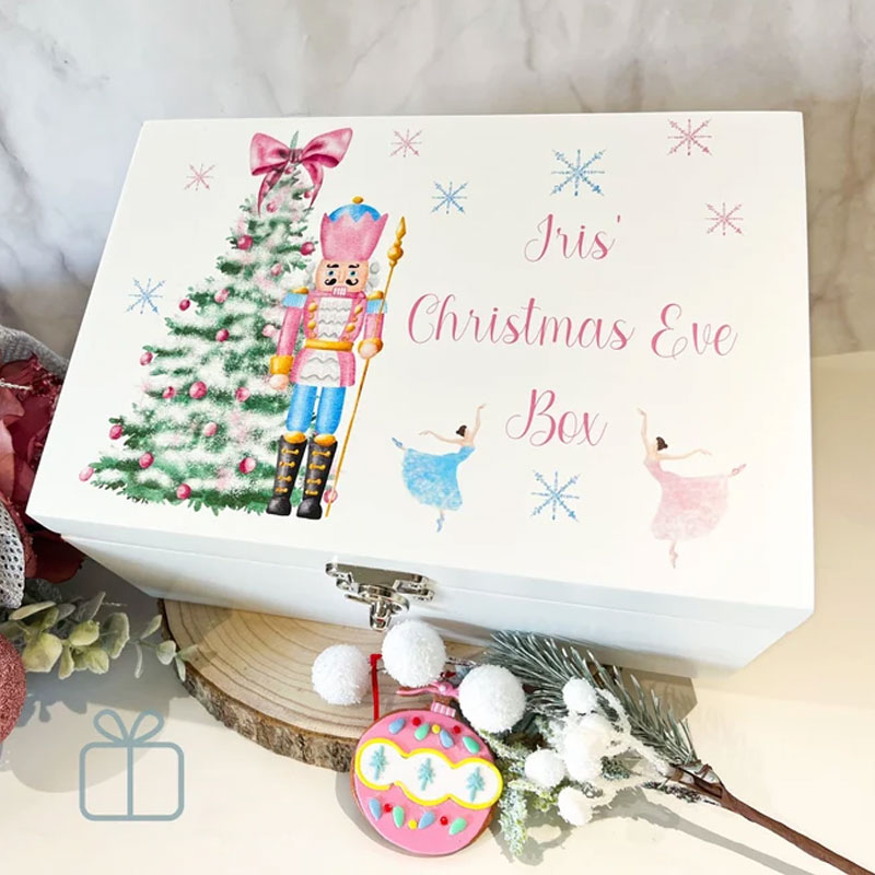 Personalised Boys Girls Christmas Eve Wooden Box
