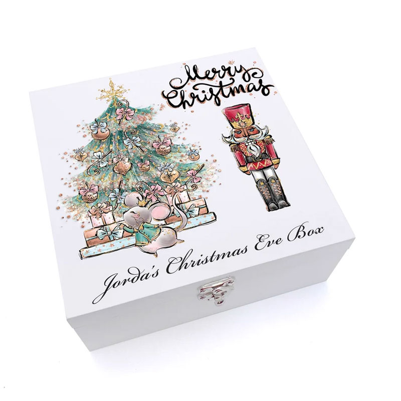 Personalised Boys Girls Christmas Eve Wooden Box