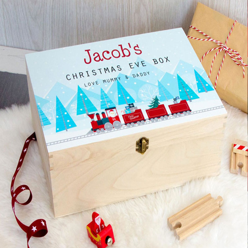 Personalised Christmas Eve Box Santa’s Train Theme Kid Gift