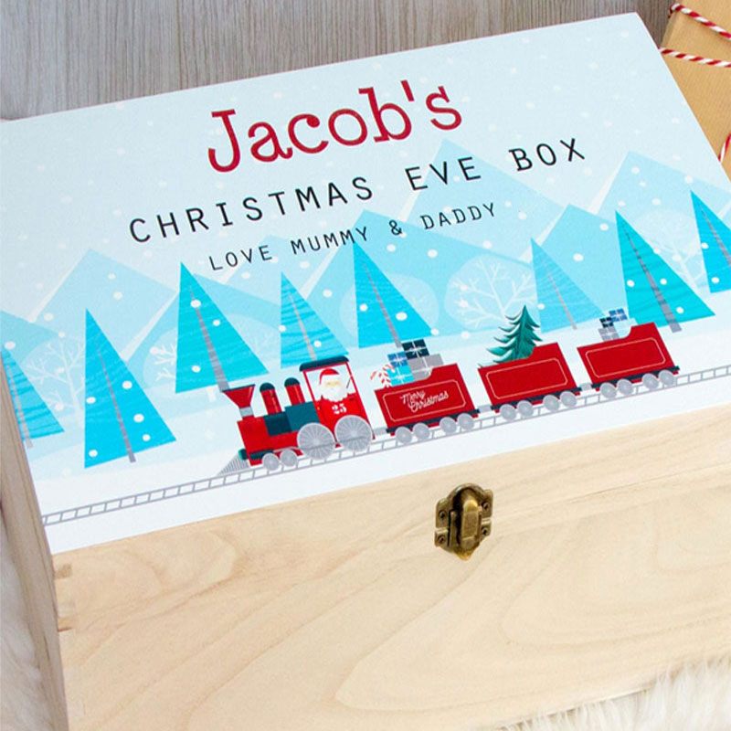 Personalised Christmas Eve Box Santa’s Train Theme Kid Gift