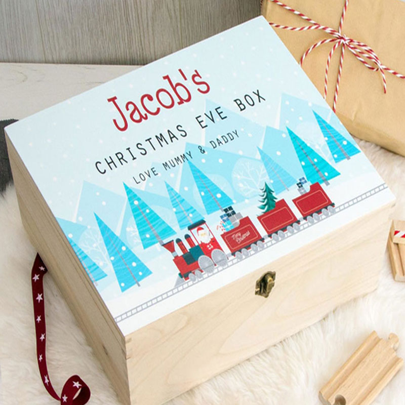 Personalised Christmas Eve Box Santa’s Train Theme Kid Gift