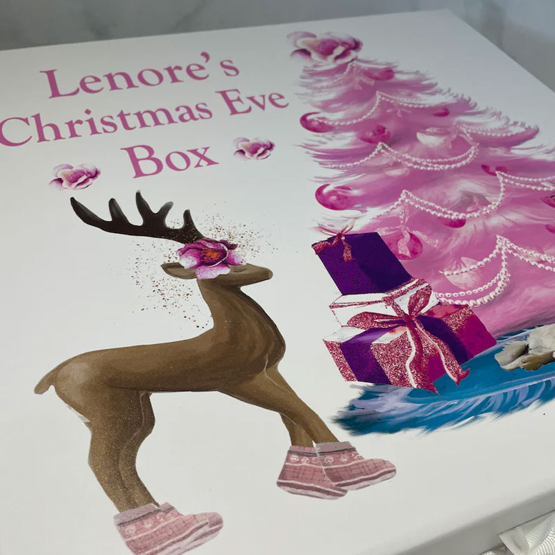Personalised Christmas Eve Box in White Unisex Christmas Box