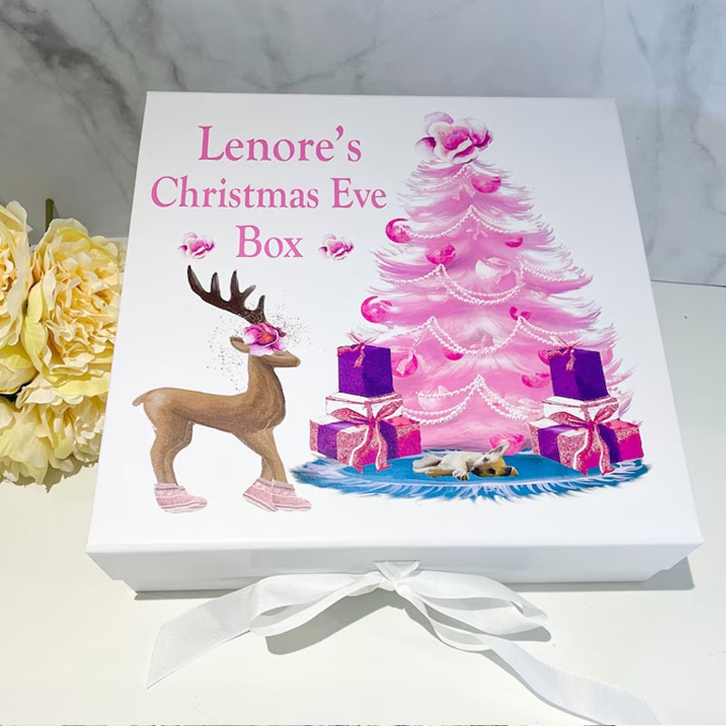 Personalised Christmas Eve Box in White Unisex Christmas Box