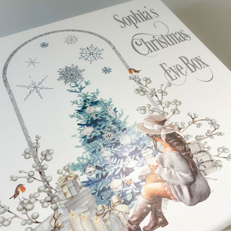 Personalised Christmas Eve Box in White Unisex Christmas Box