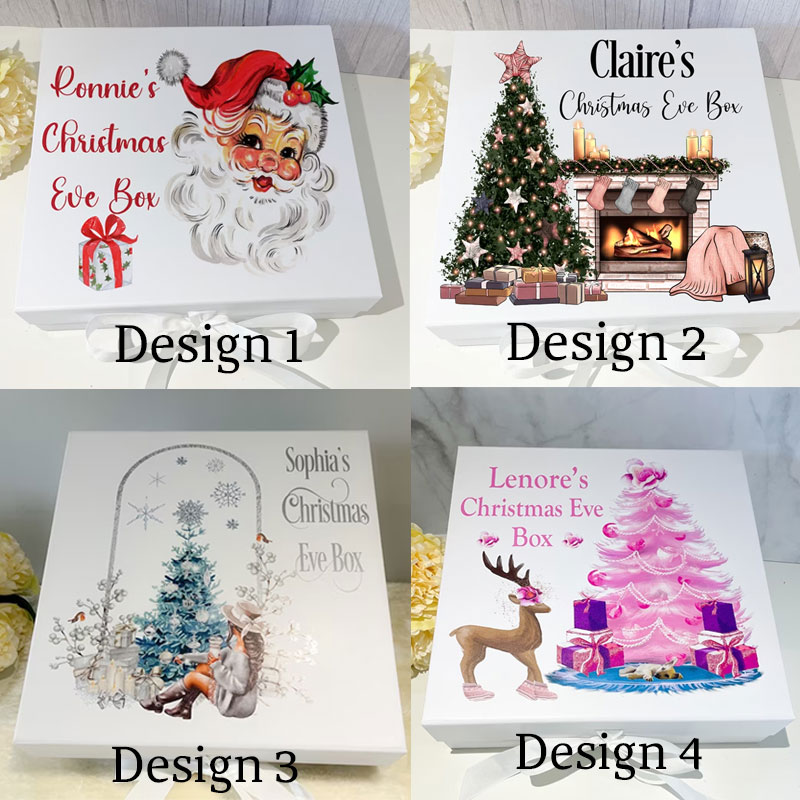 Personalised Christmas Eve Box in White Unisex Christmas Box