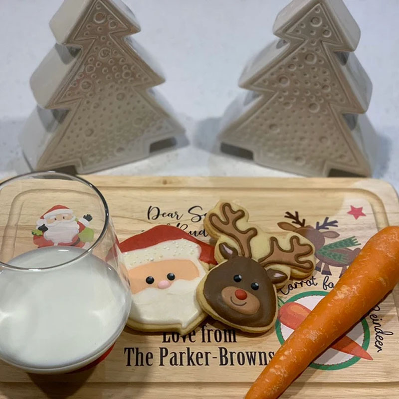 Personalised Christmas Eve Santa Treat Wooden Board